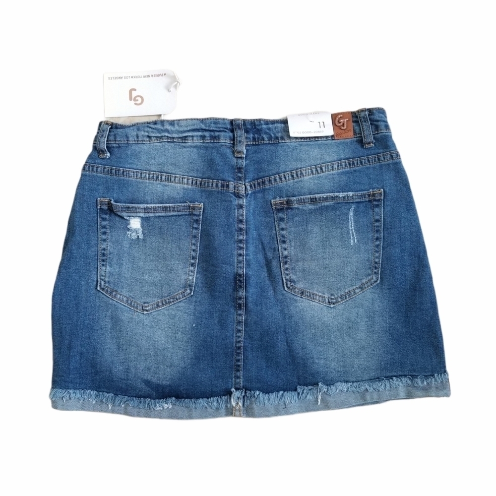 Gogo Jeans USA Size 11 Button Fly Jeans Skirt. - Picture 3 of 5